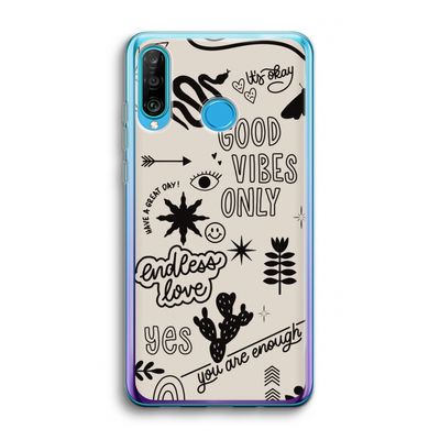 Good vibes: Huawei P30 Lite Transparant Hoesje