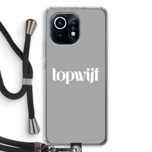 Topwijf Grijs Wit: Xiaomi Mi 11 Transparant Hoesje met koord