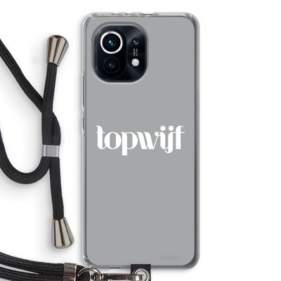 Topwijf Grijs Wit: Xiaomi Mi 11 Transparant Hoesje met koord
