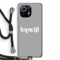 Topwijf Grijs Wit: Xiaomi Mi 11 Transparant Hoesje met koord