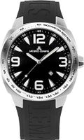 Horlogeband Jacques Lemans 1-1224 Rubber Zwart 19mm