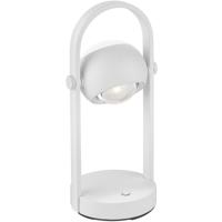 LED Tafellamp - Musterring Cannon - 1 Lichtpunt van 5 Watt - Dimbaar - Aanpasbare Lichtkleur - Geheugenfunctie - Nachtlamp - Up-and-down Verlichting - Mat Wit - Metaal