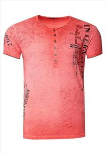 T-shirt Heren - Rusty Neal - Koraal - 15243