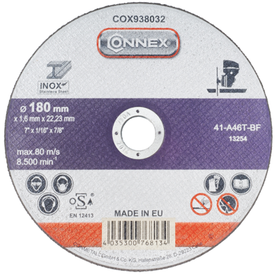 Connex Slijpschijf Rvs 180Mm Loopt Uit - COX938032