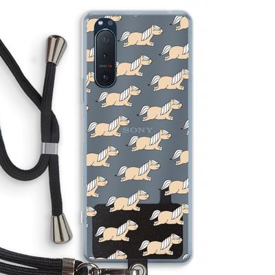 Ponys: Sony Xperia 5 II Transparant Hoesje met koord
