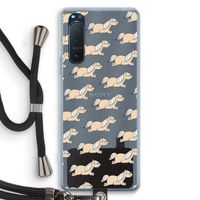 Ponys: Sony Xperia 5 II Transparant Hoesje met koord