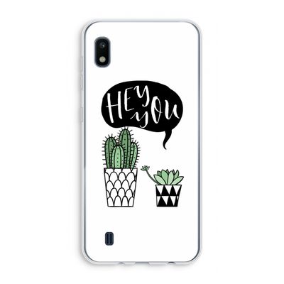 Hey you cactus: Samsung Galaxy A10 Transparant Hoesje