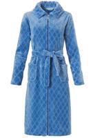 Lichtblauwe fleece badjas met rits - Pastunette-m