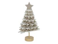 Svenska Living Beeld vilt kerstboom 16cm beige/wit