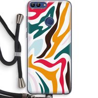 Colored Zebra: Huawei P Smart (2018) Transparant Hoesje met koord