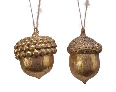 Eikel poly jute hang goud a2 - Decoris