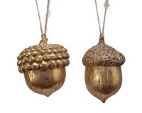 Eikel poly jute hang goud a2 - Decoris