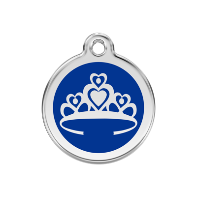 Crown Navy roestvrijstalen hondenpenning medium/gemiddeld dia. 3 cm - Reddingo