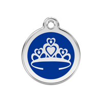 Crown Navy roestvrijstalen hondenpenning medium/gemiddeld dia. 3 cm - Reddingo