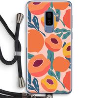 Perzik: Samsung Galaxy S9 Plus Transparant Hoesje met koord