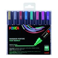 Paintmarker uni posca pc5m m 8st metallic kleuren