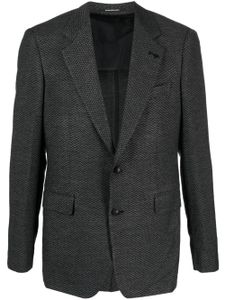 Tagliatore blazer boutonné à motif zig-zag - Noir