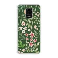 Botanical green sweet flower heaven: Xiaomi Redmi Note 10 Lite Transparant Hoesje