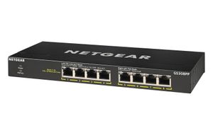 Netgear GS308PP Unmanaged Gigabit Ethernet (10/100/1000) Zwart Power over Ethernet (PoE)