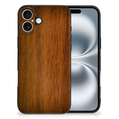 iPhone 16 Houten Print Telefoonhoesje Donker Hout iPhone 16 Houten Print Telefoonhoesje Donker Hout
