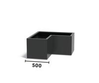Aluminium plantenbak CARREZ L-vorm 100x100x50cm.