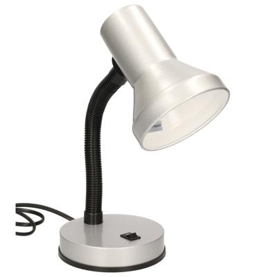 Gerimport Bureaulamp - zilverkleurig - 13 x 10 x 30 cm - Buigbare leeslampen/ tafellampen Gerimport Bureaulamp - zilverkleurig - 13 x 10 x 30 cm - Buigbare leeslampen/ tafellampen