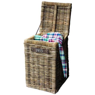 Wasmand met deksel - rotan - handgevlochten - 40 x 40 x 66 cm - riet - wasgoed mand Wasmand met deksel - rotan - handgevlochten - 40 x 40 x 66 cm - riet - wasgoed mand