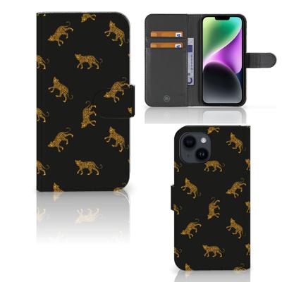 Telefoonhoesje | Met pasjeshouder | voor iPhone 15 Leopards