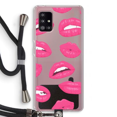 Bite my lip: Samsung Galaxy A51 5G Transparant Hoesje met koord