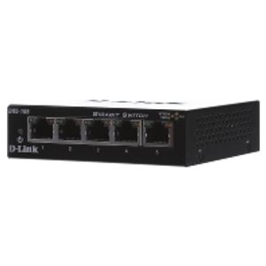 D-Link DGS-105 Unmanaged L2 Gigabit Ethernet (10/100/1000) Zwart