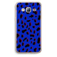 Blue Leopard: Samsung Galaxy J3 (2016) Transparant Hoesje