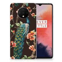 OnePlus 7T TPU Hoesje Pauw met Bloemen