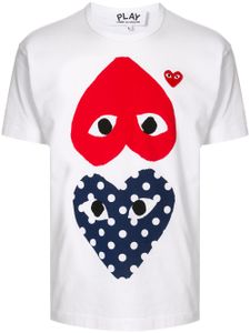 Comme Des Garçons Play t-shirt à logo imprimé - Blanc