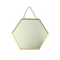 MISOU Hexagon Spiegel - Goud - 17x20 cm - Klein - Wandspiegel - Luxe - Accessoire - thumbnail