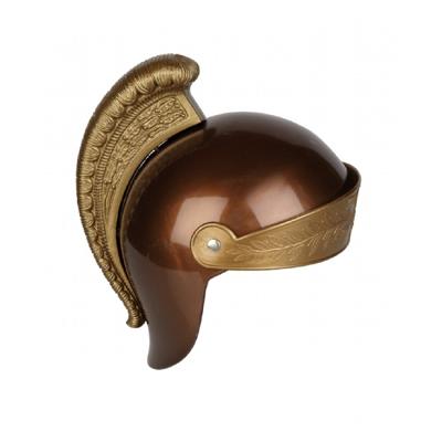 Romeinse ridder helm - bruin - kinderen - one size - carnaval verkleedaccessoire