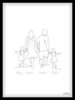 Poster - Familie / Twee Kinderen