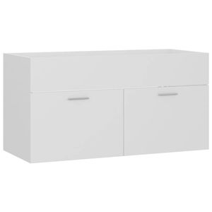 The Living Store Badkaast - Gootsteenkast - 90 x 38.5 x 46 cm - wit