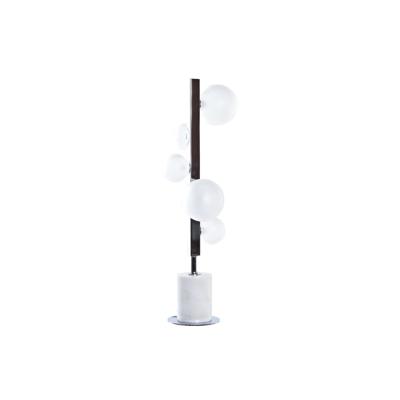 Bureaulamp DKD Home Decor Wit Zilverkleurig Kristal Marmer 220 V 15 x 15 x 68 cm