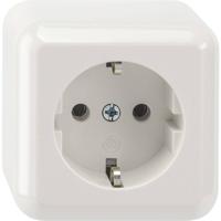 Merten MEG2300-8719 Wandcontactdoos met randaarde Compleet Polar-wit 1 stuk(s)