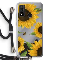 Sunflower and bees: Huawei P Smart (2020) Transparant Hoesje met koord