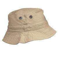Beige vissershoedje - zonnehoedje - voor heren - met luchtgaatjes - 100% katoen