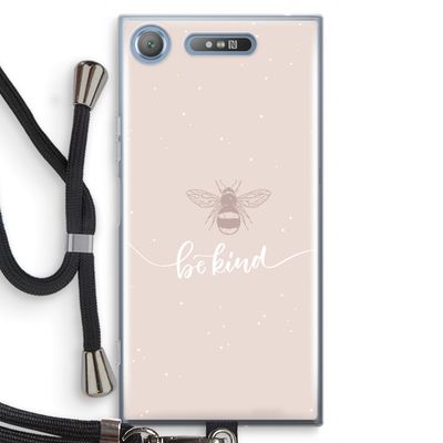 Be(e) kind: Sony Xperia XZ1 Transparant Hoesje met koord