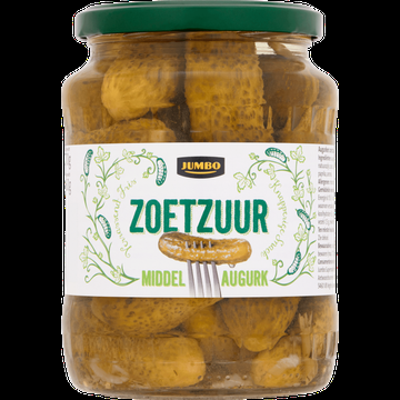 Jumbo Zoetzuur Middel Augurk 670 g