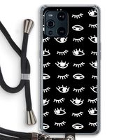 Eye pattern #3: Oppo Find X3 Pro Transparant Hoesje met koord