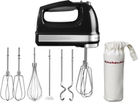 KitchenAid 5KHM9212 Handmixer 85 W Zwart, Zilver - thumbnail