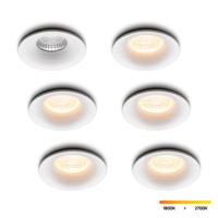 LED-inbouwspot set 6 stuks Villa wit 5W dim-to-warm