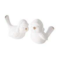 Boltze Home Vogel ville dolomiet h9cm wit