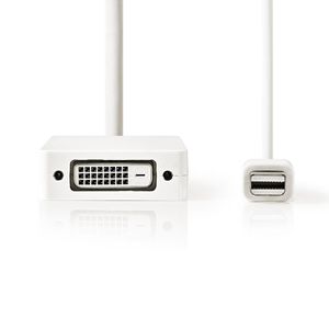 Mini-DisplayPort multi-adapterkabel | Mini-DisplayPort male - DisplayPort female + DVI-D 24+1-pins f