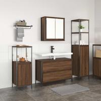 Badkamermeubelset 3 pcs bruin eikenkleur 90 x 34.5 x 60 cm