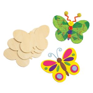 Colorations - versier je eigen houten vlinders, set van 12